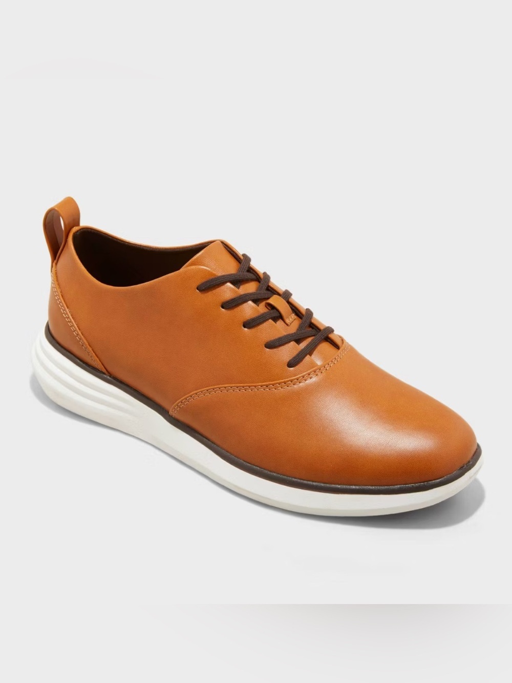 Goodfellow & Co Luis Hybrid Men's Brown Faux Leather Sneakers Memory Foam 13